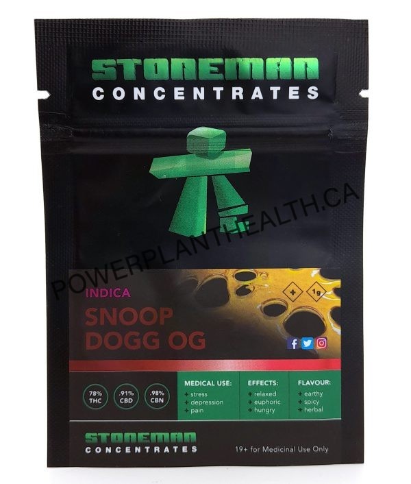 Stoneman Concentrates Shatter Snoop Dogg OG Indica - Power Plant Health