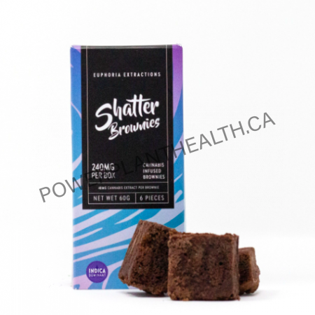 Euphoria Extractions Shatter Brownies 240mg Indica 1 - Power Plant Health