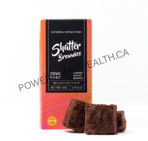 Euphoria Extractions Shatter Brownies 240mg Sativa 1 - Power Plant Health