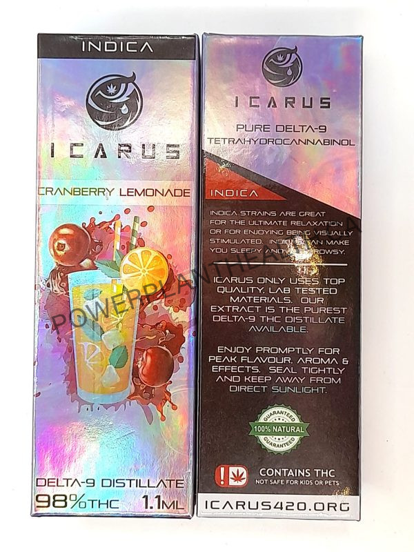 Icarus420 Vape Cranberry Lemonade Indica - Power Plant Health