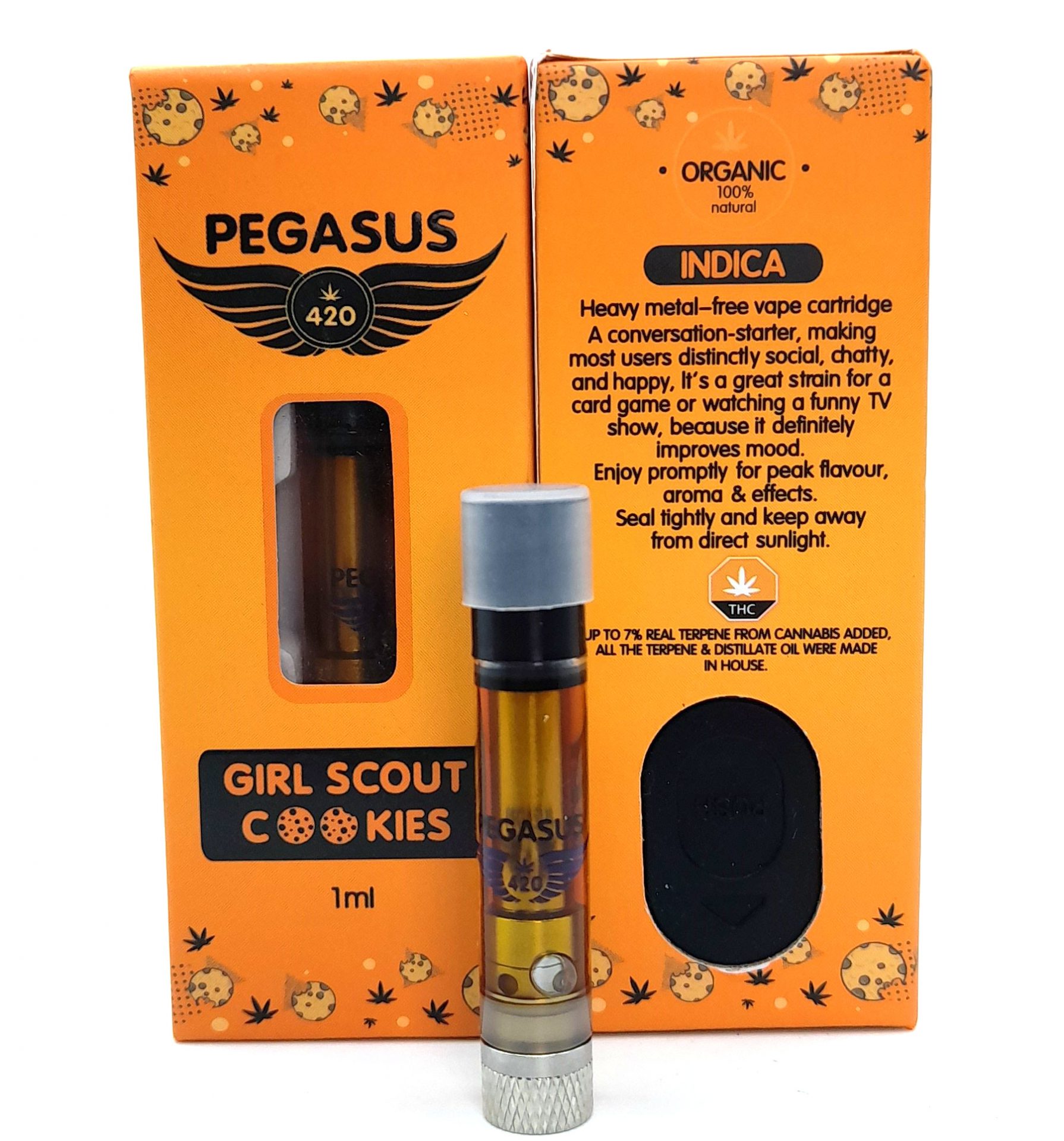 Pegasus 420 1.1ml THC Vape Refill Cartridge Girl Scout Cookies - Power Plant Health