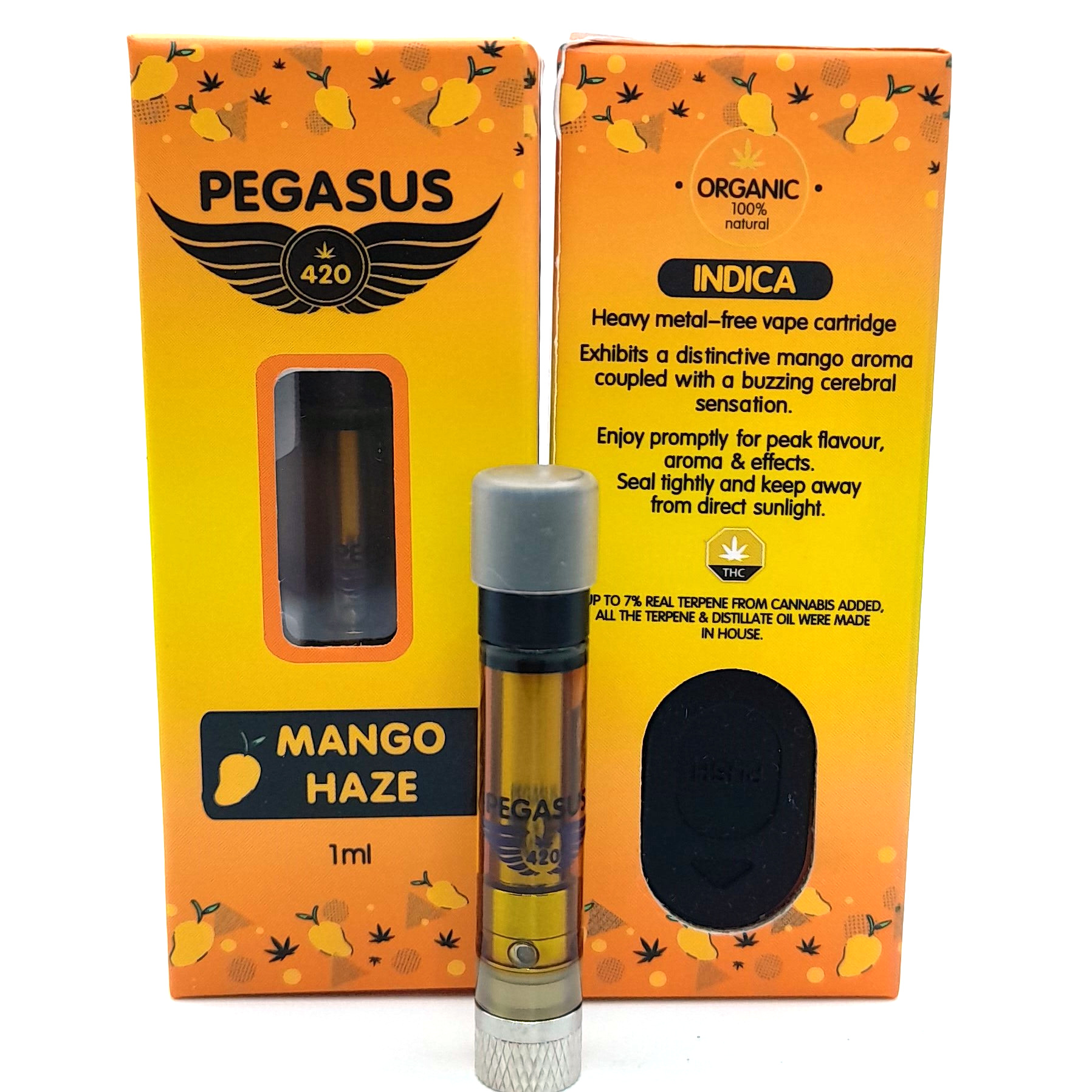 Pegasus 420 1.1ml THC Vape Refill Cartridge Mango Haze - Power Plant Health
