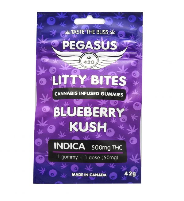Pegasus 420 Litty Bites Gummy Blueberry Kush 500mg - Power Plant Health