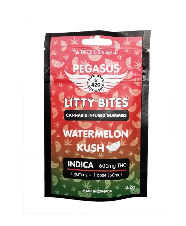 Pegasus 420 Litty Bites Gummy Watermelon Kush 600mg - Power Plant Health
