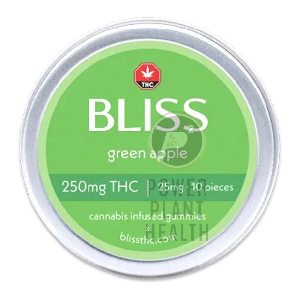 Bliss Gummy Green Apple 250mg 1 - Power Plant Health