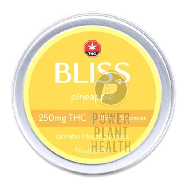 Bliss Gummy Pineapple 250mg 1 - Power Plant Health