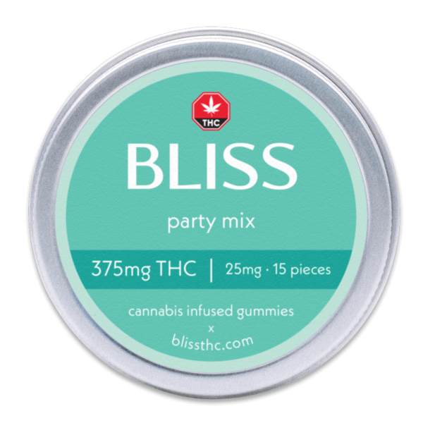 Bliss THC Infused Gummies Party Mix 375mg - Power Plant Health