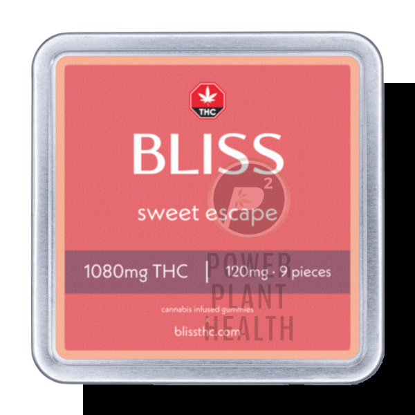 Bliss THC Infused Gummies Sweet Escape 1080mg - Power Plant Health