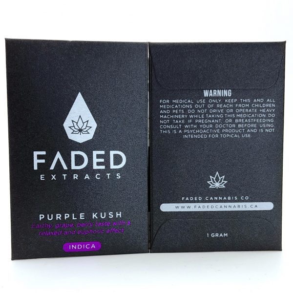 FADED Cannabis Co. Extracts Shatter Purple Kush - Power Plant Health