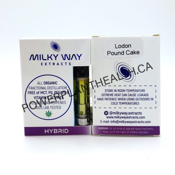 Milky Way Extracts 1g Distillate Cartridges Hybrid London Pound Cake 1 - Power Plant Health