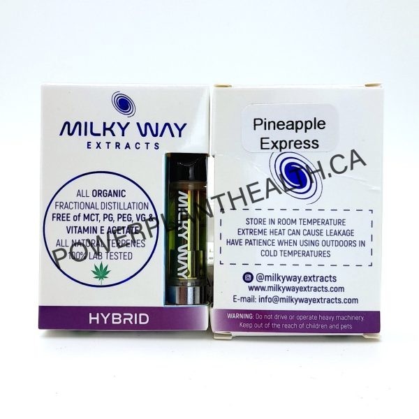 Milky Way Extracts 1g Distillate Cartridges Hybrid Pineapple Express 1 - Power Plant Health