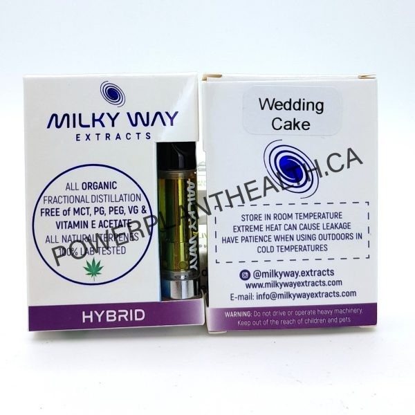 Milky Way Extracts 1g Distillate Cartridges Hybrid Wedding Cake 1 - Power Plant Health