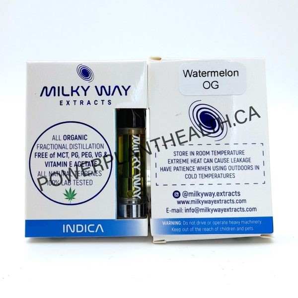 Milky Way Extracts 1g Distillate Cartridges Indica Watermelon OG 1 - Power Plant Health