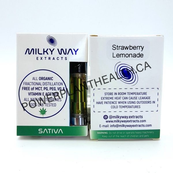 Milky Way Extracts 1g Distillate Cartridges Sativa Strawberry Lemonade 1 - Power Plant Health
