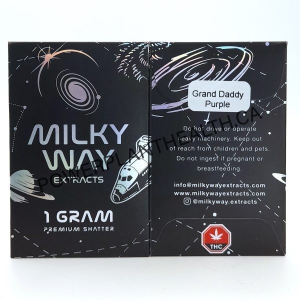 Milky Way Extracts 1g Premium Shatter Grand Daddy Purple 1 - Power Plant Health