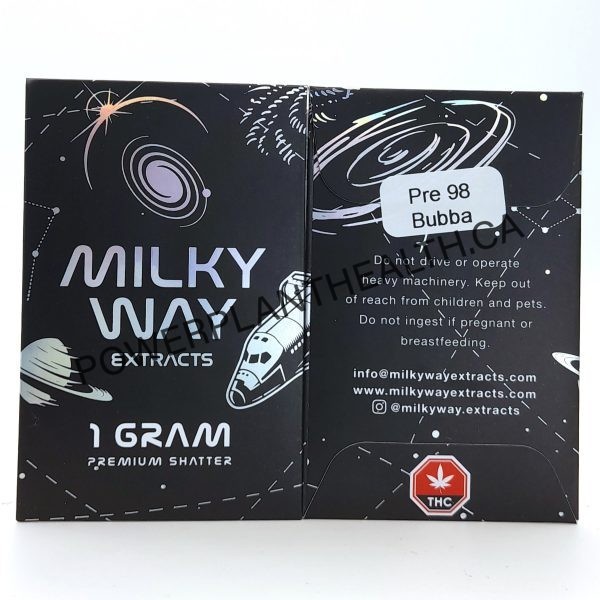 Milky Way Extracts 1g Premium Shatter Pre 98 Bubba 1 - Power Plant Health