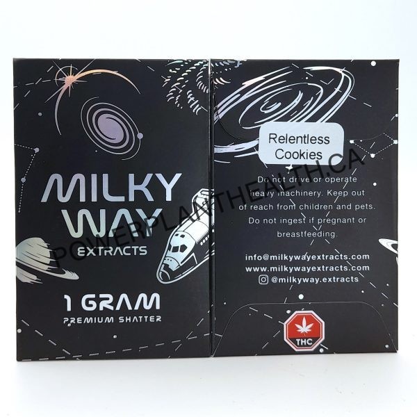 Milky Way Extracts 1g Premium Shatter Relentless Cookies 1 - Power Plant Health