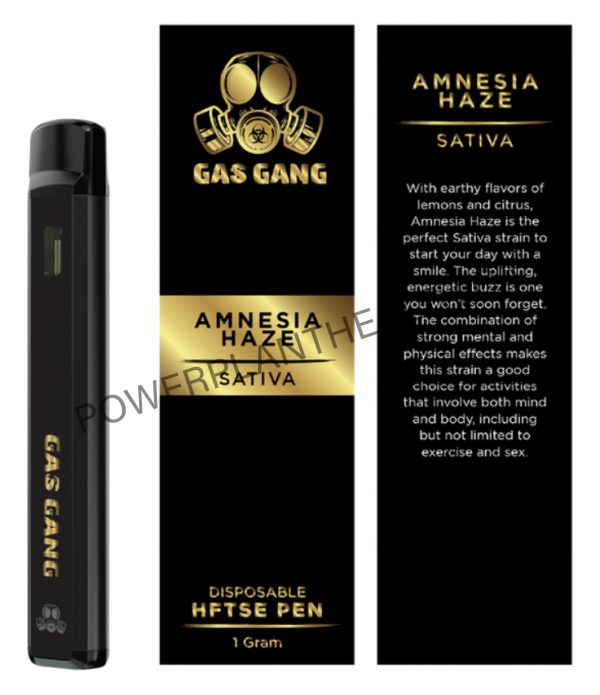 Gas Gang Disposable HFTSE Pen Amnesia Haze Sativa - Power Plant Health