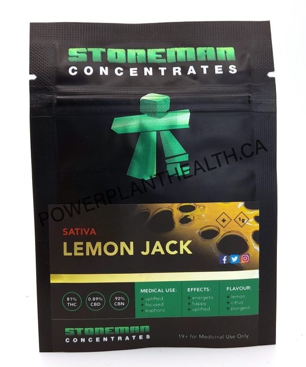 Stoneman Concentrates Shatter Lemon Jack Sativa - Power Plant Health