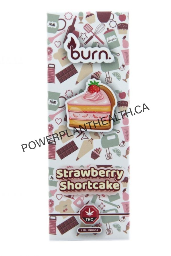 Burn 1ml Vape Cartridge Strawberry Shortcake Indica - Power Plant Health