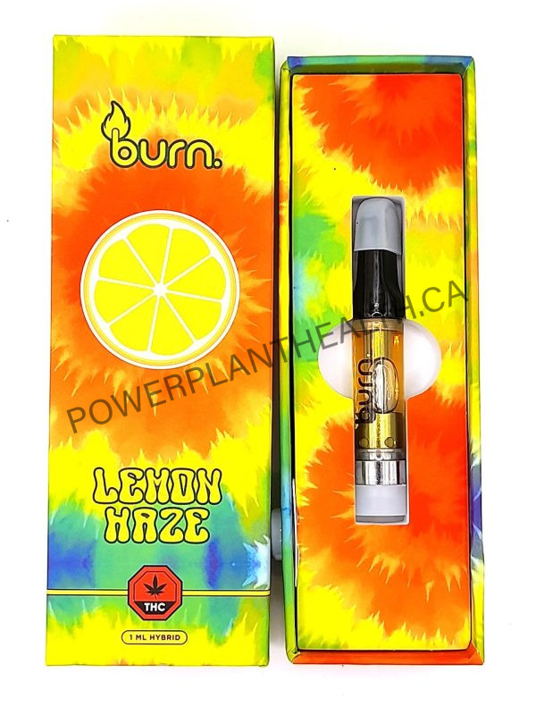 Burn. 1g Cartridge Lemon Haze Hybrid - Power Plant Health