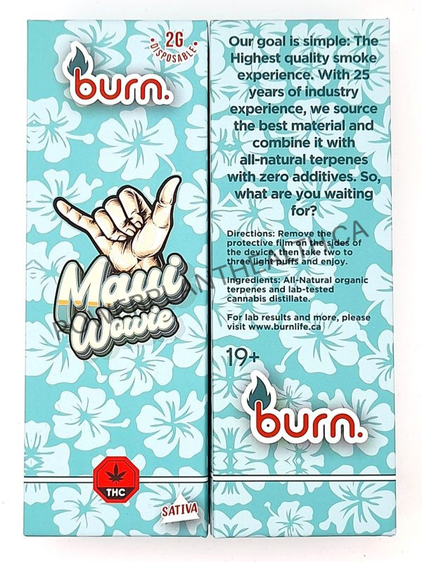 Burn. 2g Vape Maui Wowie Sativa - Power Plant Health