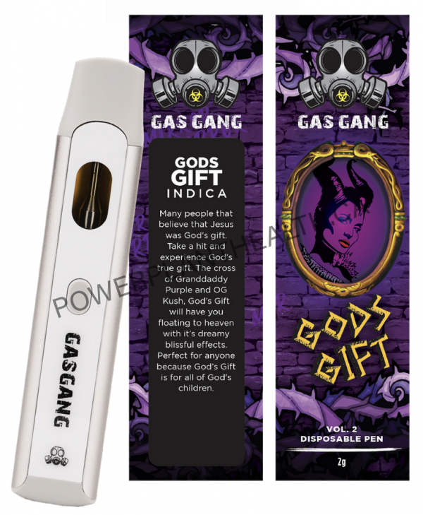 Gas Gang 2g Disposable Pen Gods Gift Indica - Power Plant Health