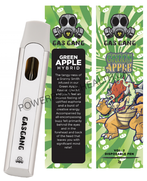 Gas Gang 2g Disposable Pen Green Apple Hybrid - Power Plant Health