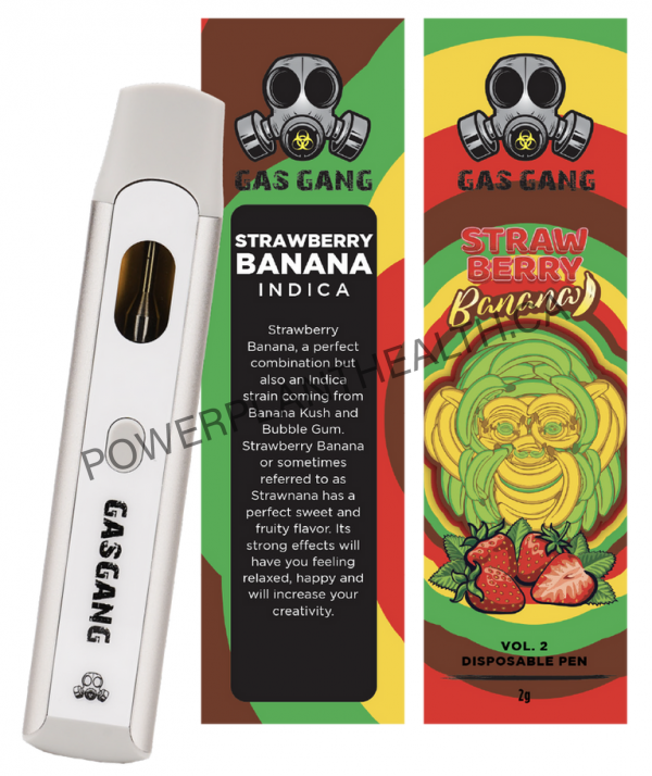 Gas Gang 2g Disposable Pen Strawberry Banana Indica - Power Plant Health