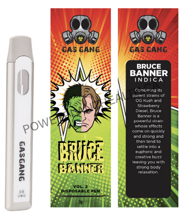 Gas Gang Disposable Pen Bruce Banner Indica - Power Plant Health
