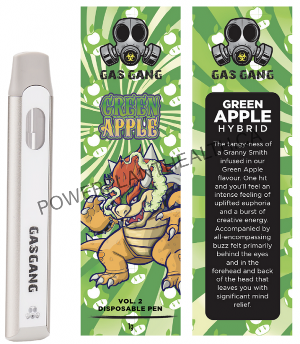 Gas Gang Disposable Pen Green Apple Hybrid - Power Plant Health