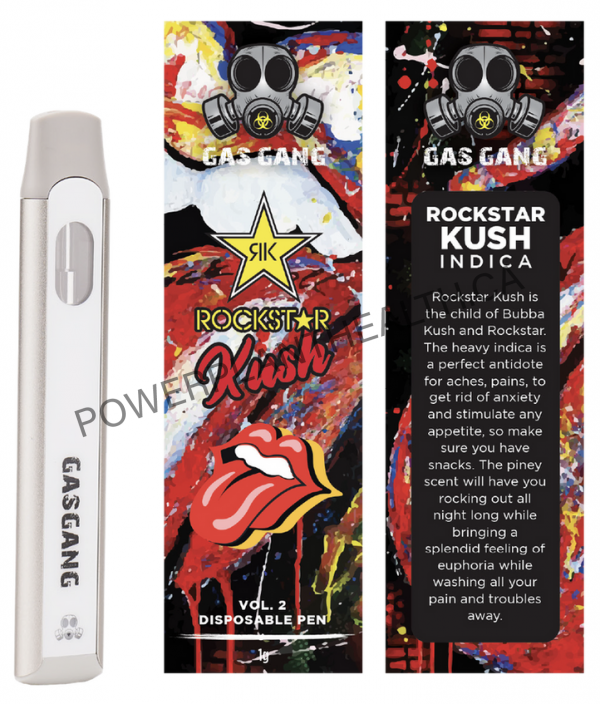 Gas Gang Disposable Pen Rockstar Kush Indica - Power Plant Health