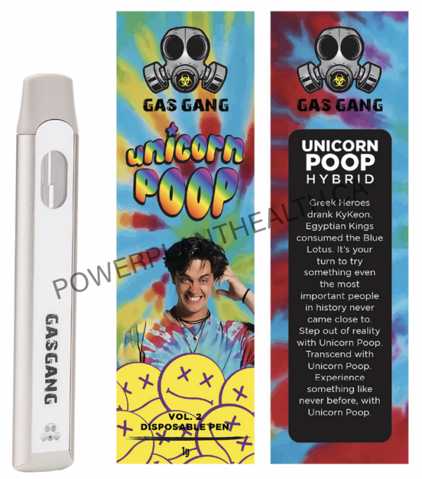 Gas Gang Disposable Pen Unicorn Poop Hybrid - Power Plant Health