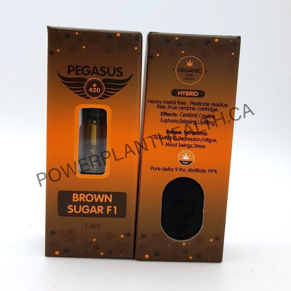 Pegasus 420 Vape Cartridge Brown Sugar F1 Hybrid - Power Plant Health