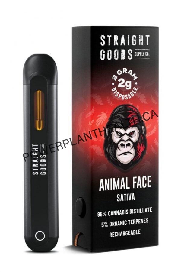 Straight Goods 2g Vape Pen Animal Face Sativa - Power Plant Health