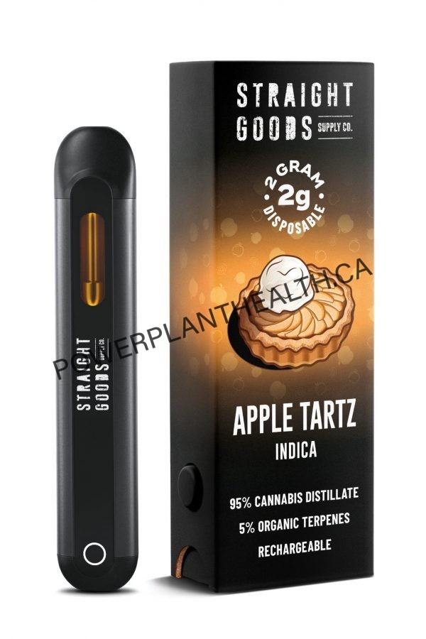 Straight Goods 2g Vape Pen Apple Tartz Indica - Power Plant Health