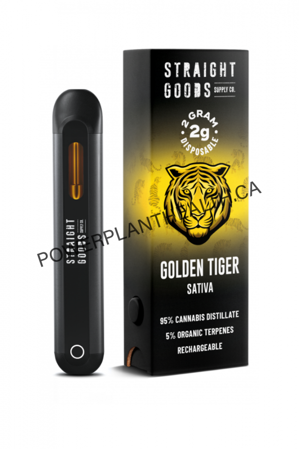 Straight Goods 2g Vape Pen Golden Tiger Sativa - Power Plant Health