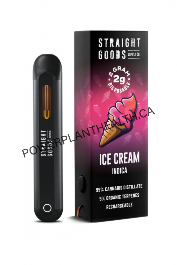 Straight Goods 2g Vape Pen Ice Cream Indica - Power Plant Health