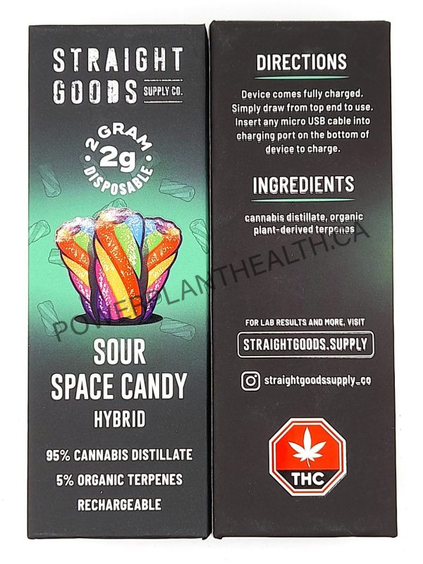 Straight Goods 2g Vape Sour Space Candy Hybrid - Power Plant Health