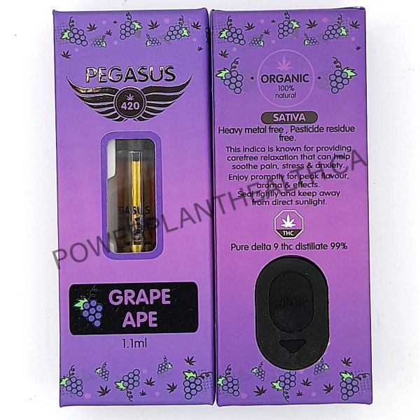 Pegasus 420 Vape Cartridge Grape Ape Sativa - Power Plant Health
