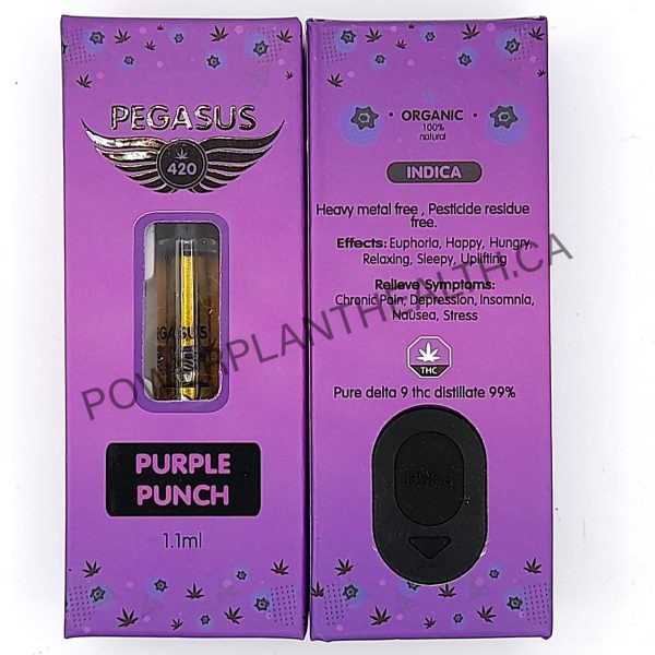 Pegasus 420 Vape Cartridge Purple Punch Indica - Power Plant Health