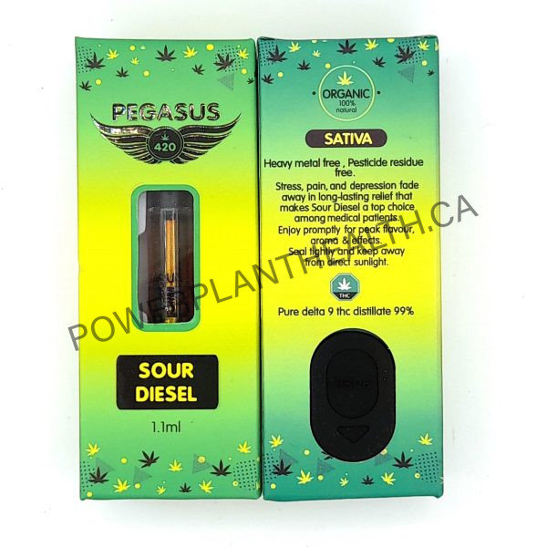 Pegasus 420 Vape Cartridge Sour Diesel Sativa - Power Plant Health