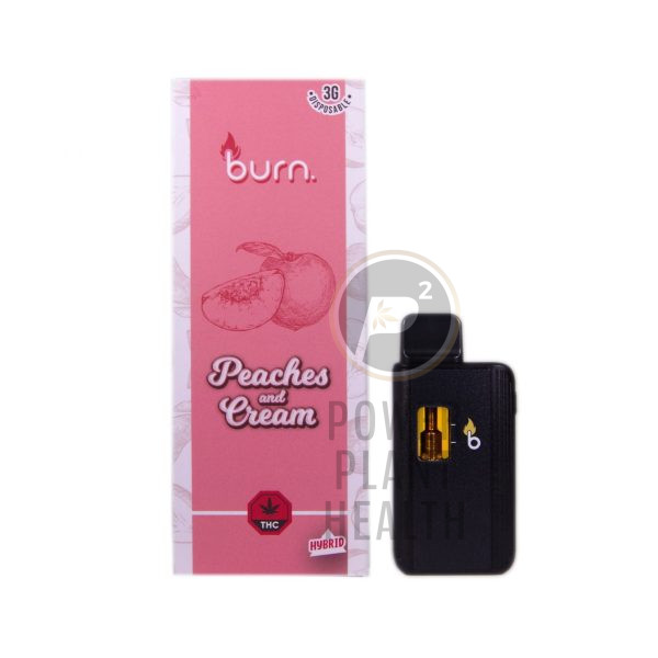 Burn. 3g Vape Peaches Cream Hybrid - Power Plant Health