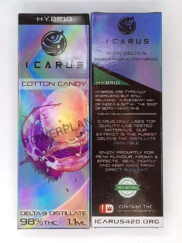 Icarus420 1.1g Vape Cotton Candy Hybrid - Power Plant Health