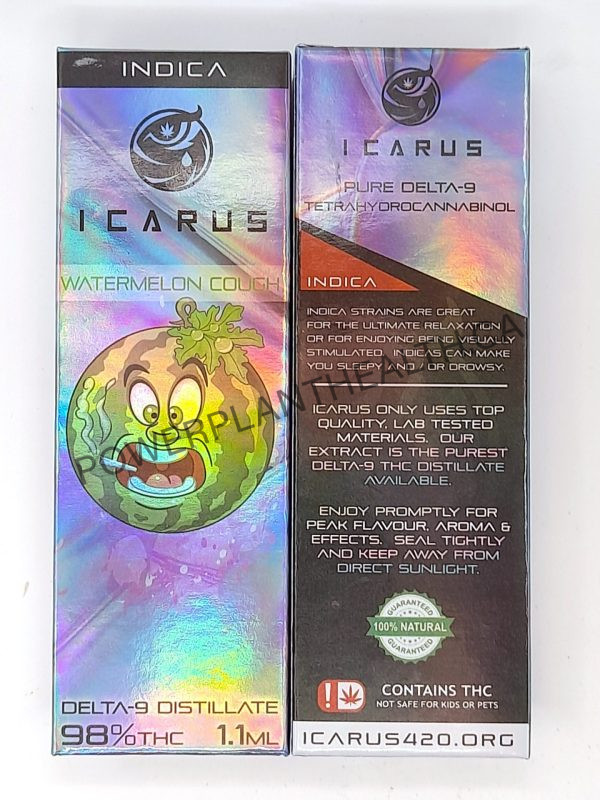 Icarus420 1.1g Vape Watermelon Cough Indica - Power Plant Health