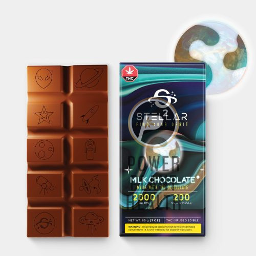 Stellar Chocolate Bar Milk 2000mg - Power Plant Health