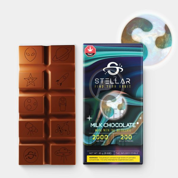 Stellar Chocolate Bar Milk 2000mg - Power Plant Health