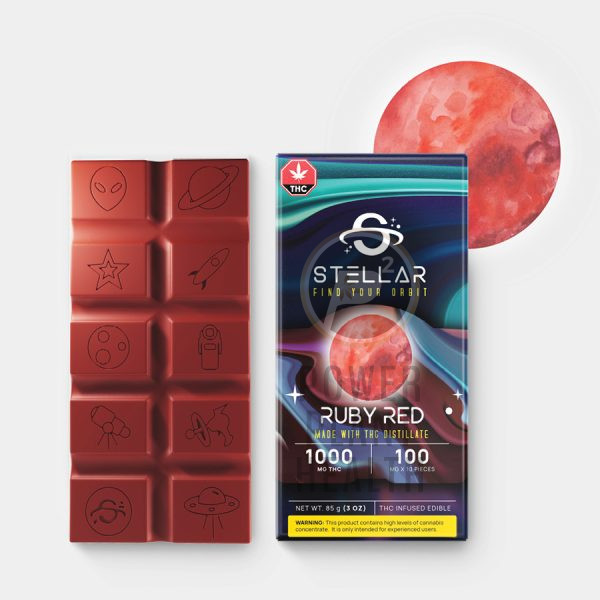 Stellar Chocolate Bar Red Ruby 1000mg - Power Plant Health