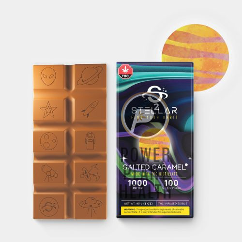 Stellar Chocolate Bar Salted Caramel 1000mg 1 - Power Plant Health