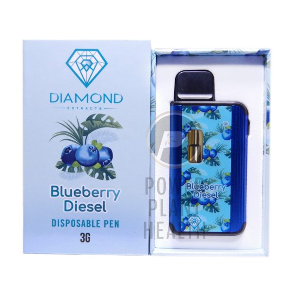 Diamond Extracts 3g Vape Blueberry Diesel Indica - Power Plant Health